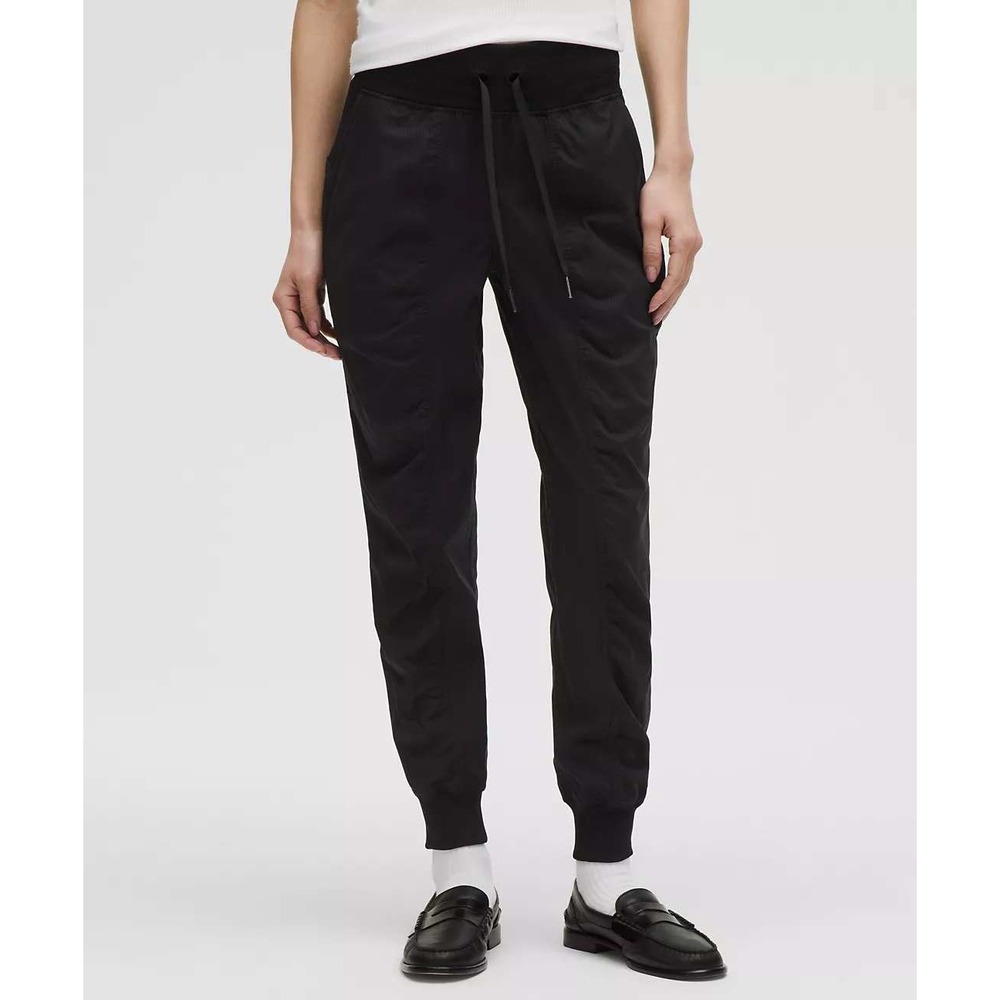 Lululemon EUC Dance Studio Jogger Black Mid Rise Pants Size 0 Drawstring